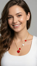 Four‑Heart Gold Necklace