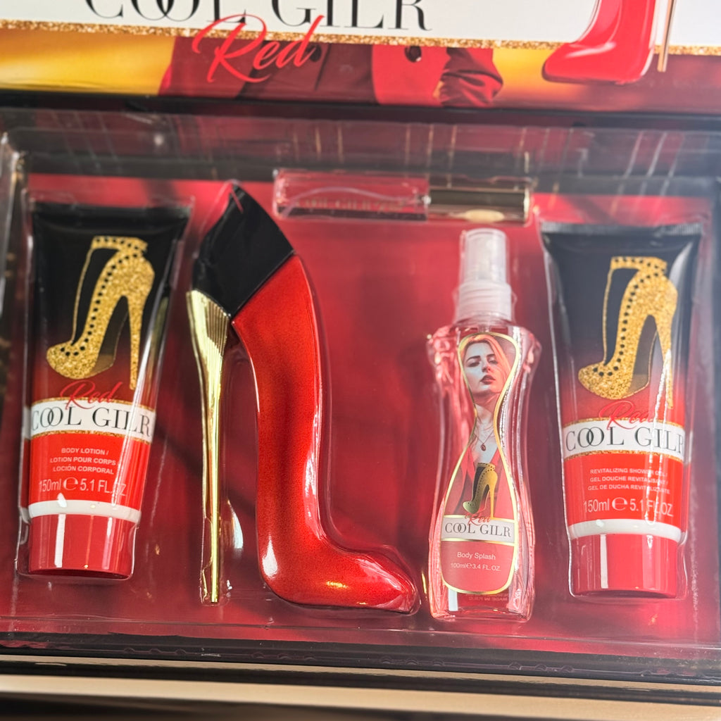 COOL GIRL RED – Fragrance & Body Care Set (5 pcs)